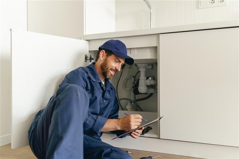 Residential plumber providing service in a Granite Bay home